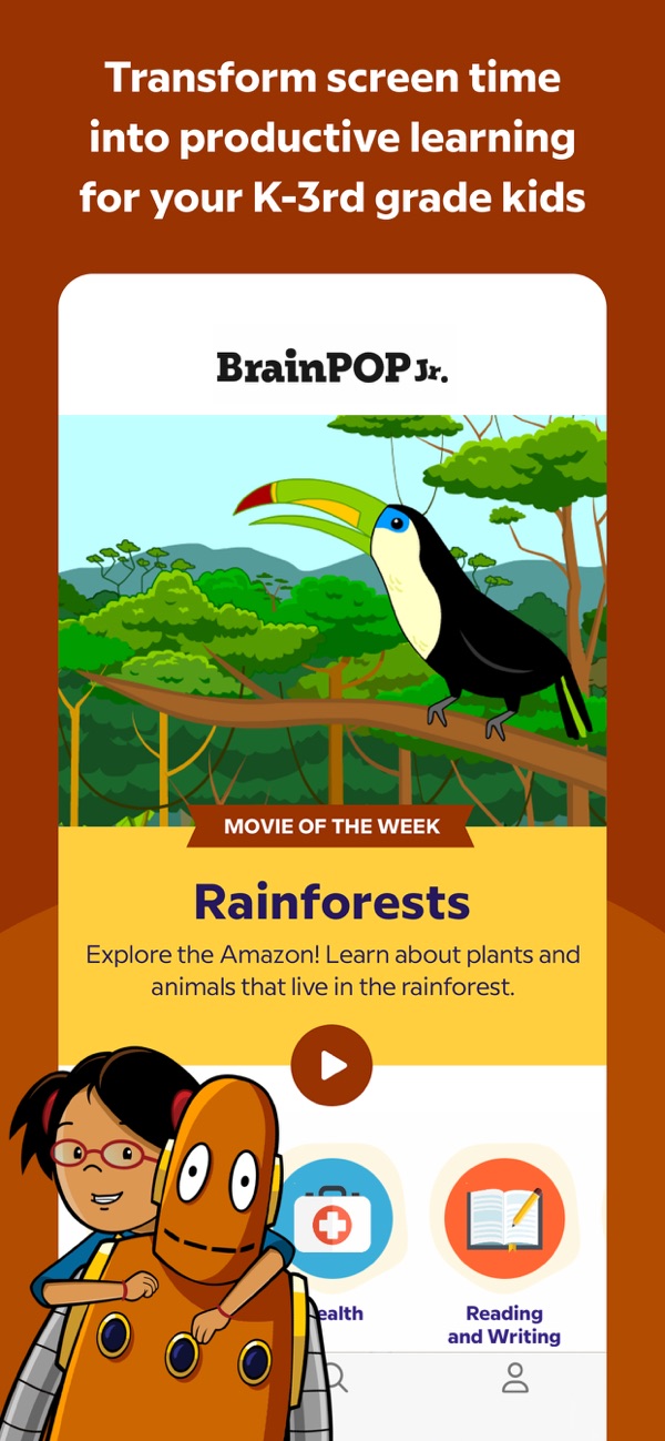 BrainPOP Jr. Movie of the Week in use