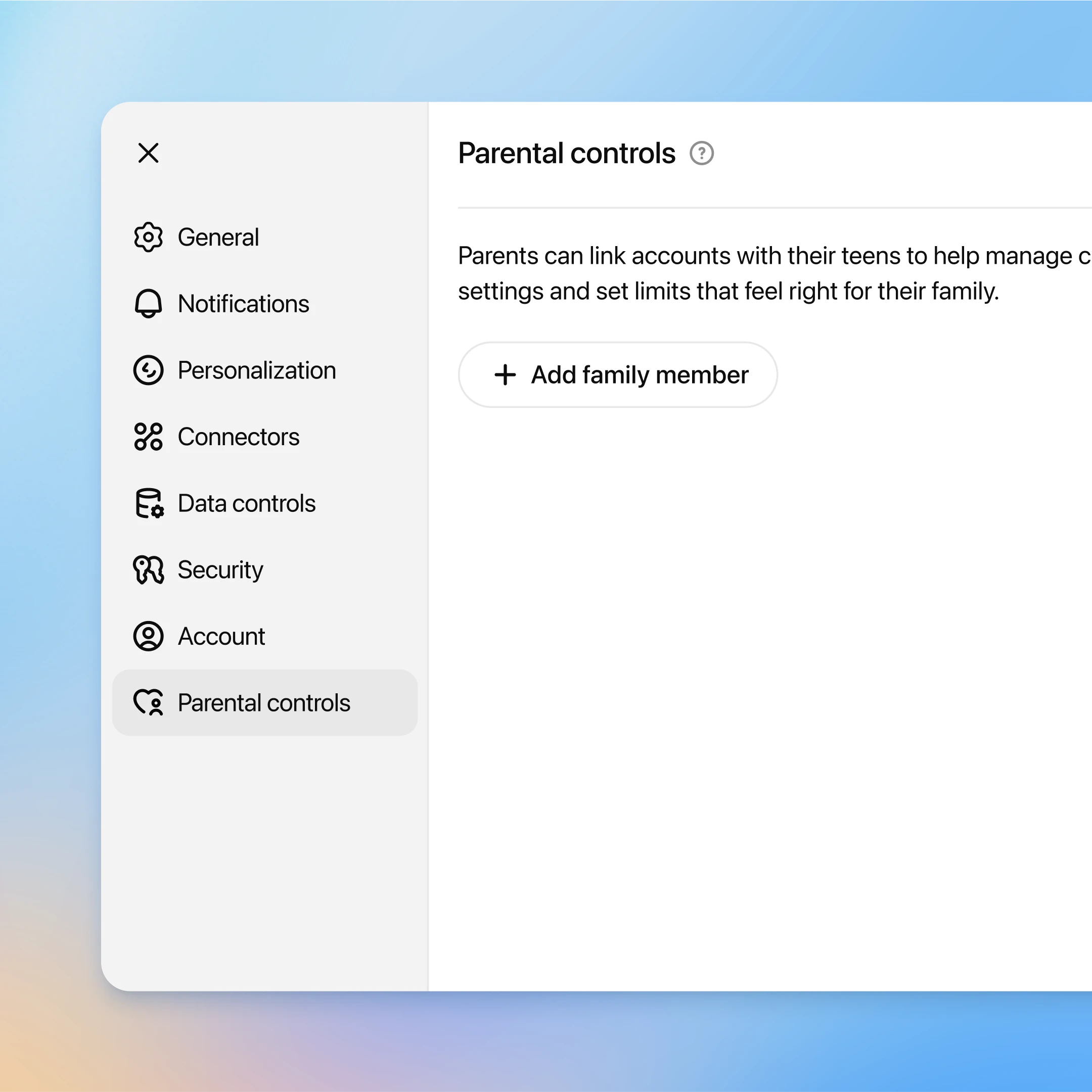 OpenAI ChatGPT (Parental Controls) in use