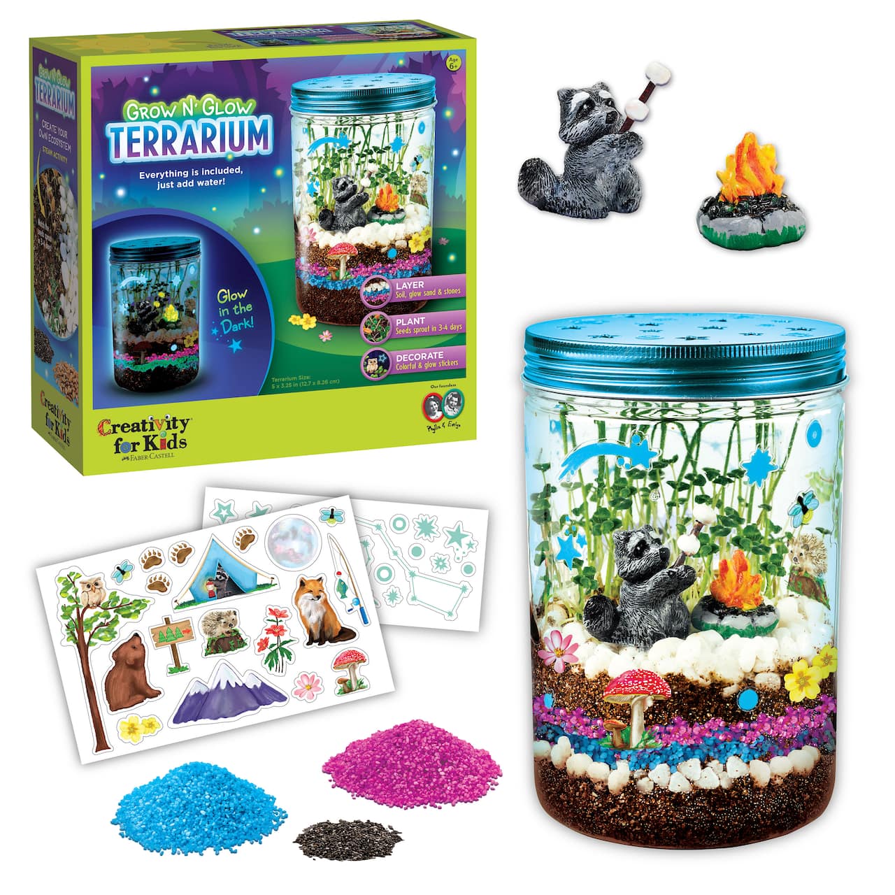 Creativity for Kids Grow N Glow Terrarium in use