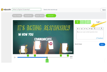 Edpuzzle (AI questions) in use