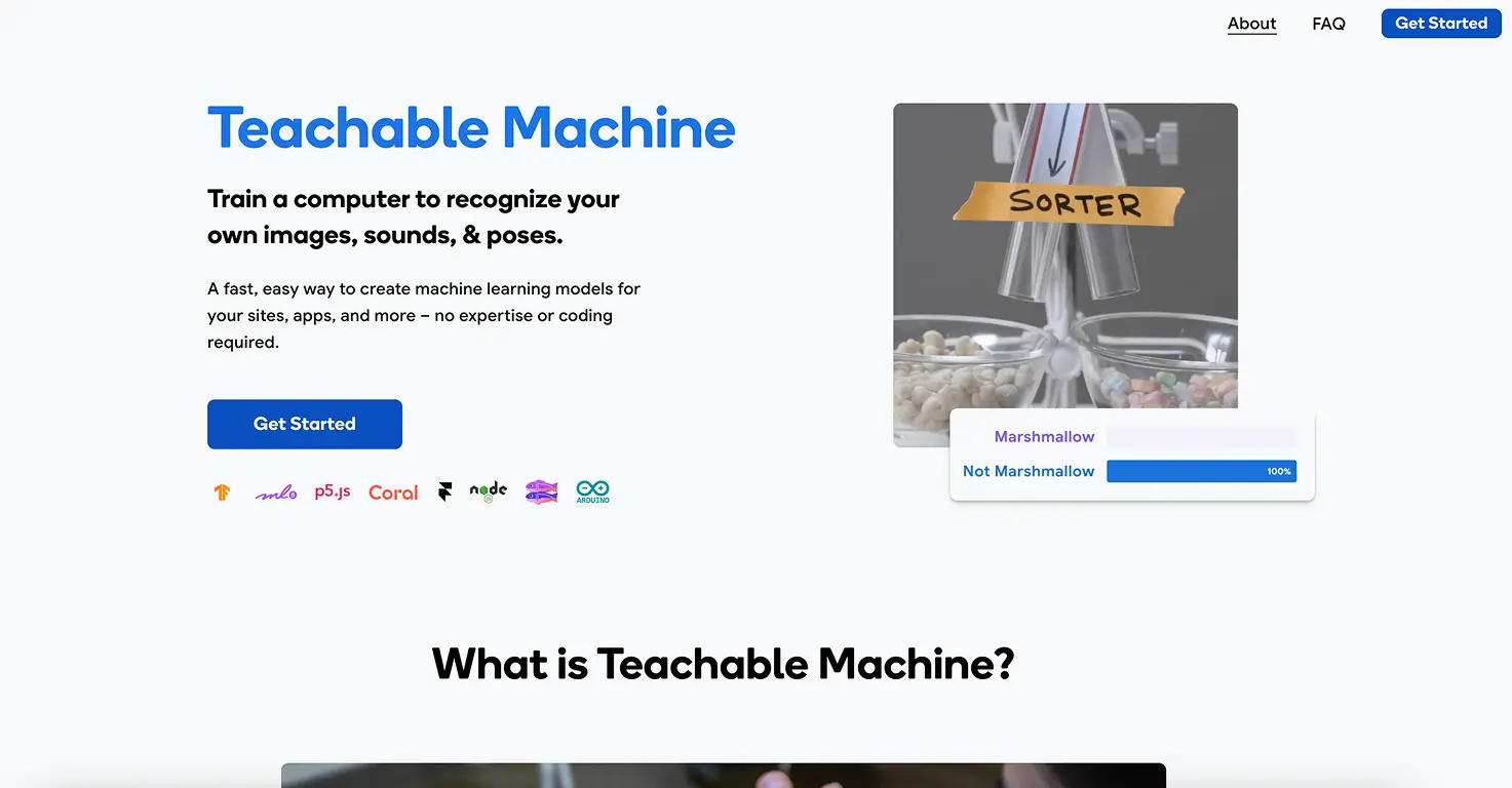 Google Teachable Machine — additional view 2