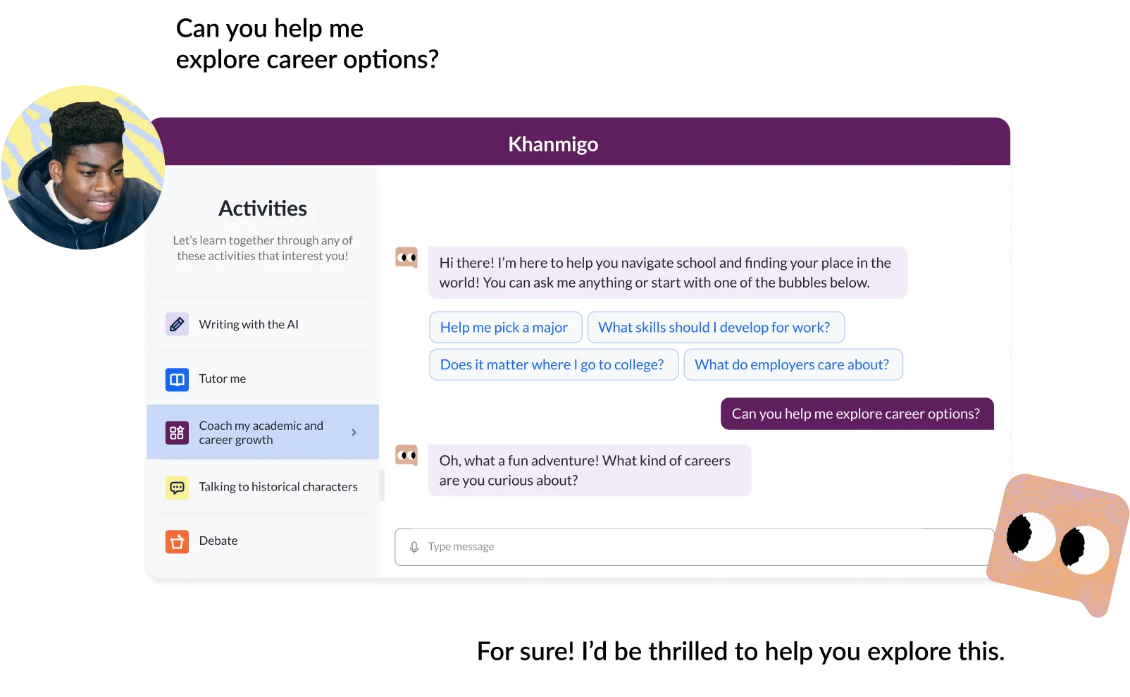 Khan Academy (Khanmigo) in use