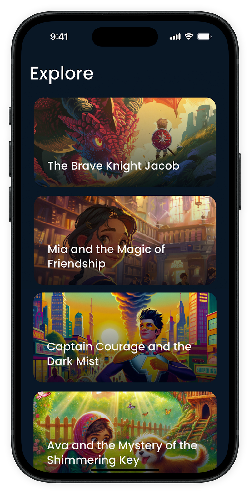 Moonbeam Kids Stories in use