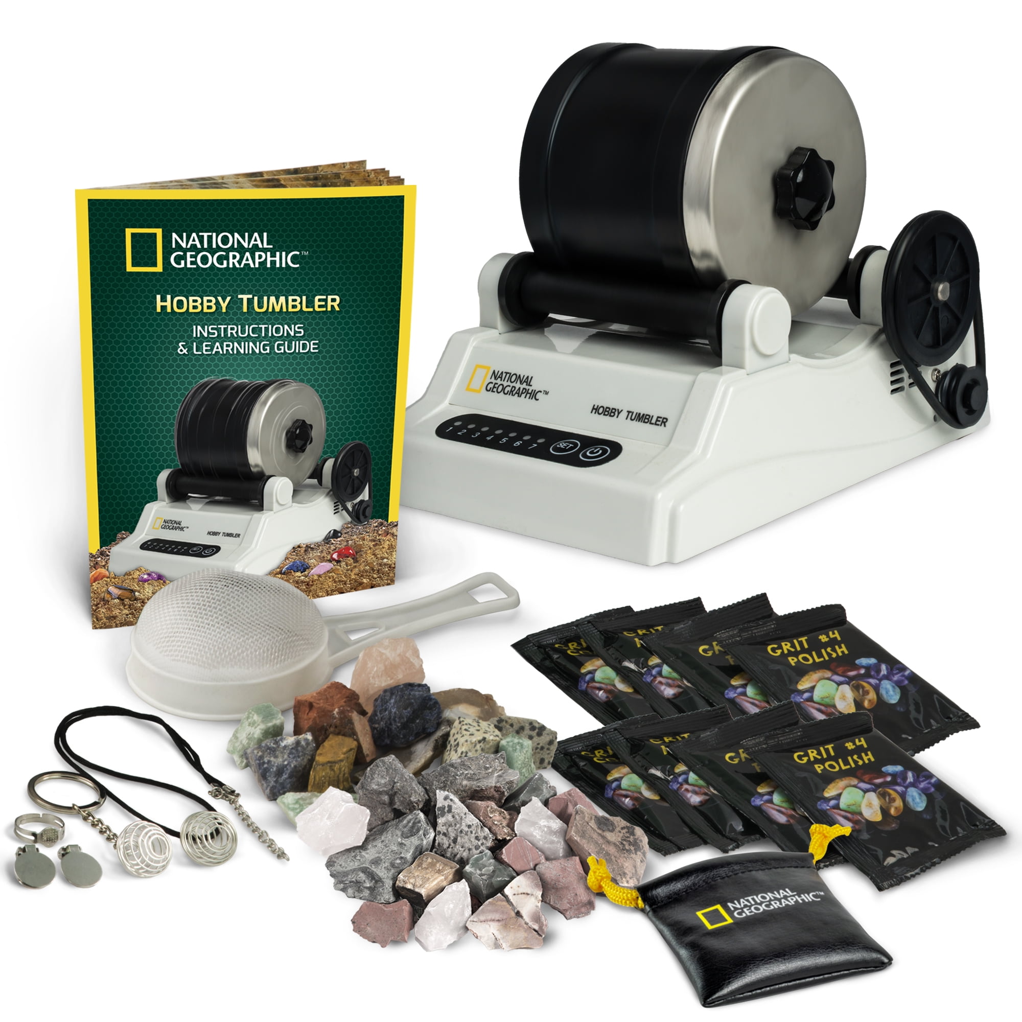 National Geographic Rock Tumbler in use