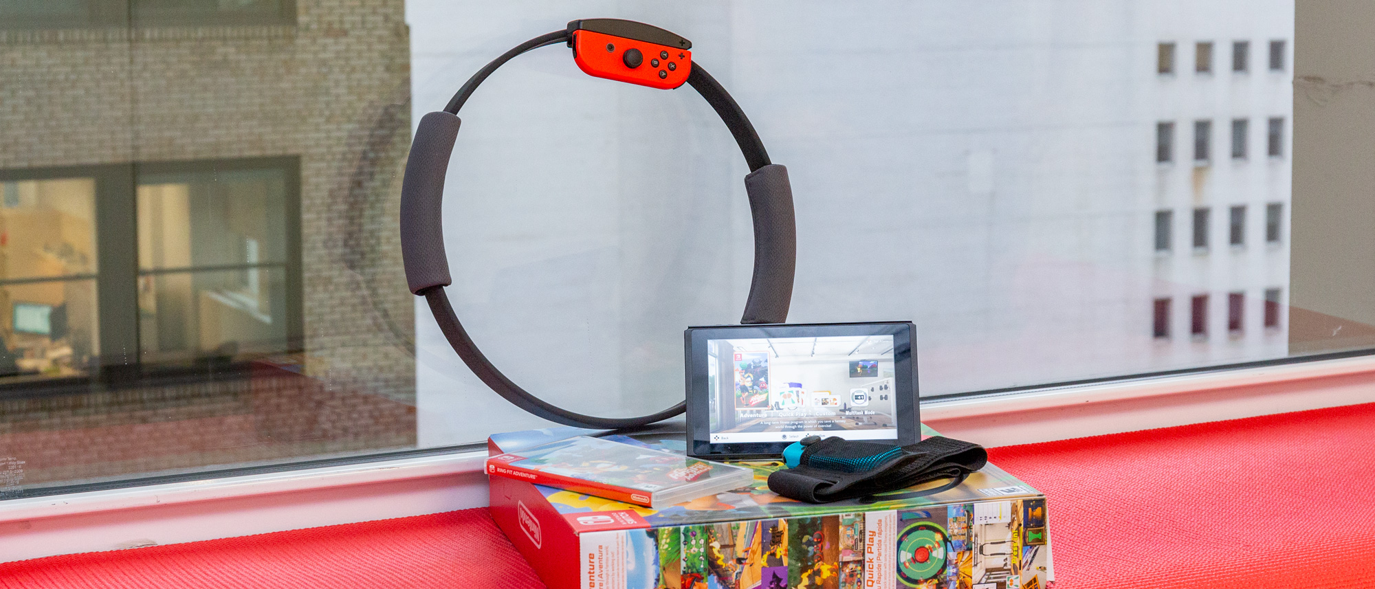 Ring Fit Adventure in use