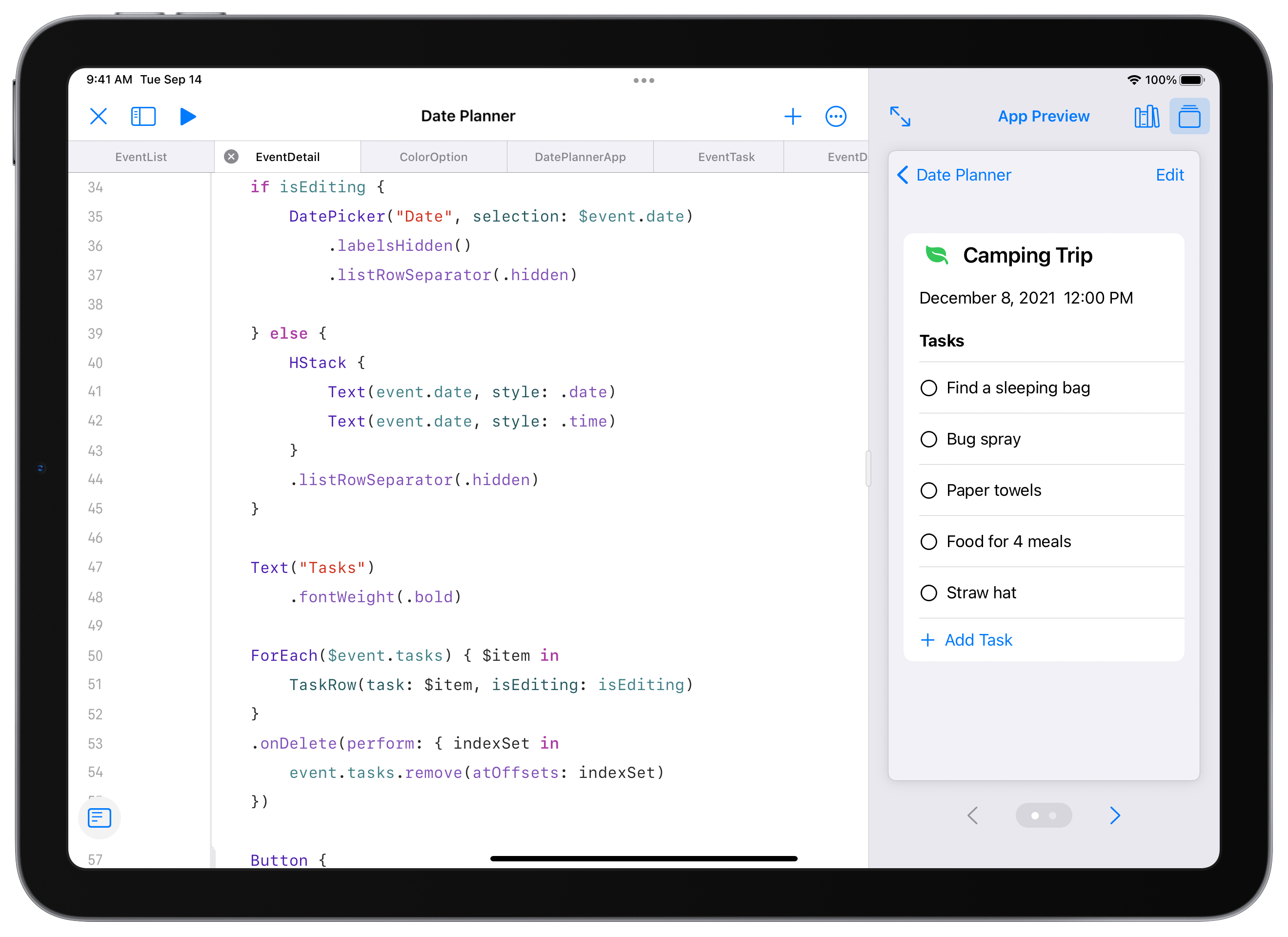 Swift Playgrounds — additional view 2